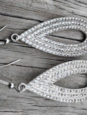 Paparazzi Rhinestone Earrings _ I Am The Party Style.